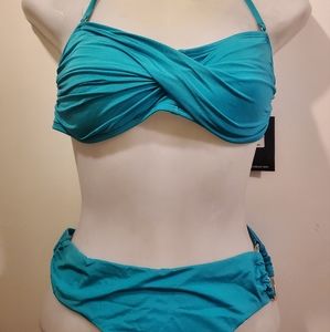 Beach Joy 2-Piece Bathing Suit Turquoise size Large NWT